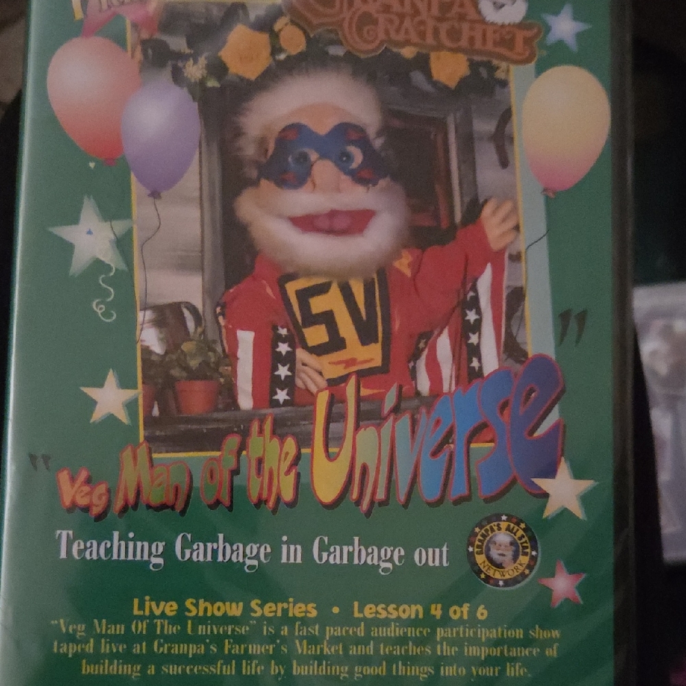 0Veg Man of the Universe Dvd Teaching Garbage In Garbage Out. New